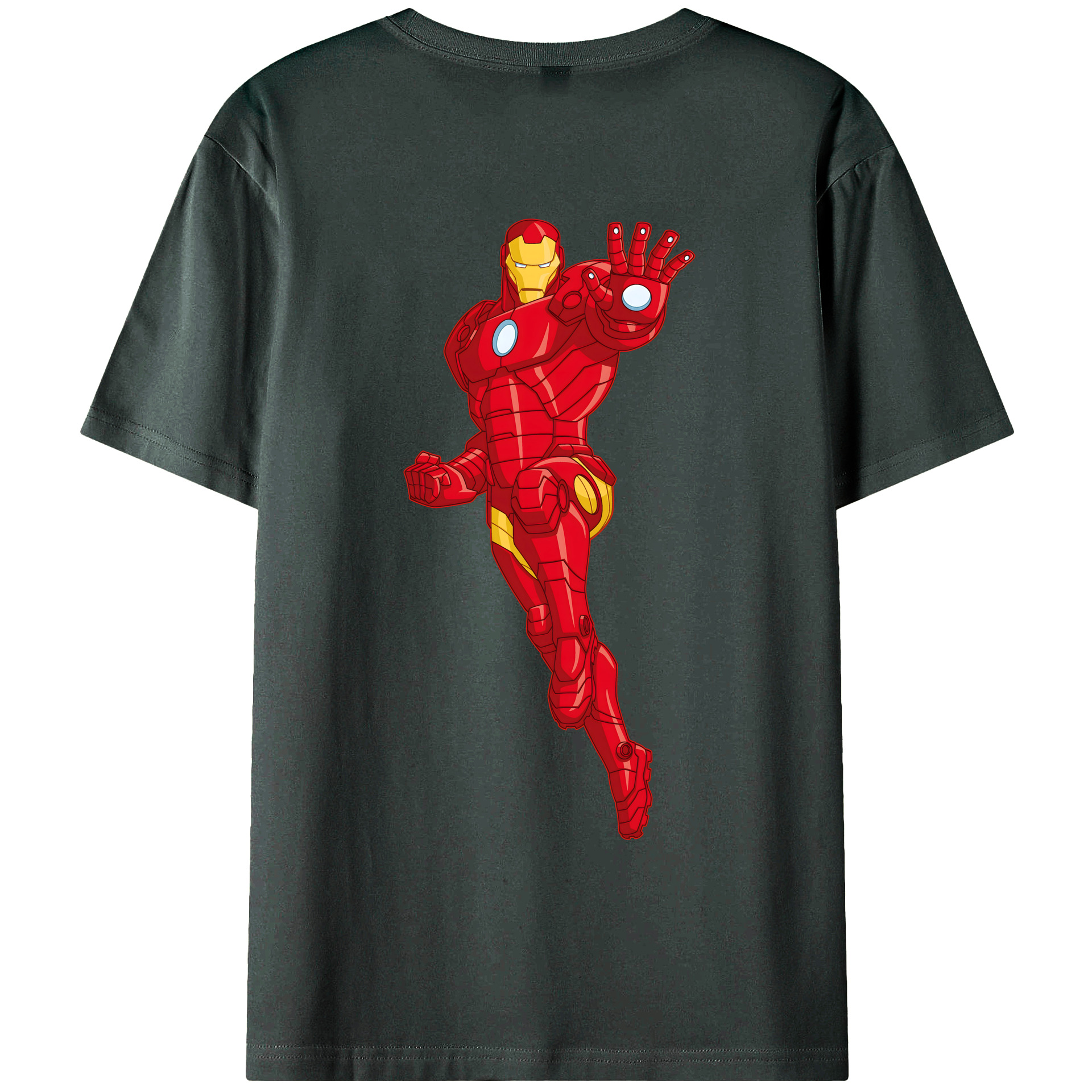（画像用） アベンジャーズ The Avengers 綿100％ メンズ半袖Tシャツ（バックプリント） 通気性